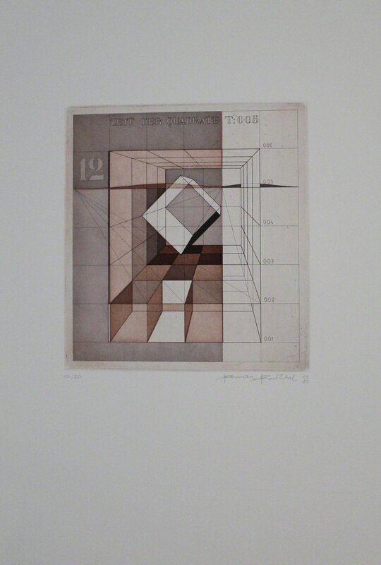 Hermann Heintschel, ‘Zeit der Quadrate’, 1980, Print, Color etching and aquatint, Sylvan Cole Gallery