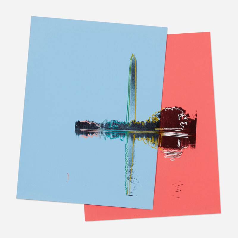 Andy Warhol, ‘Washington Monument’, 1983, Print, 3-D unique screenprint and collage on paper, Rago/Wright/LAMA/Toomey & Co.