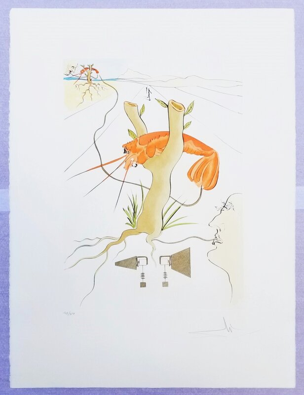 Salvador Dalí, ‘Le Téléphone (Lobster Telephone)’, 1975, Print, Engraving and Etching with Pochoir, Graves International Art