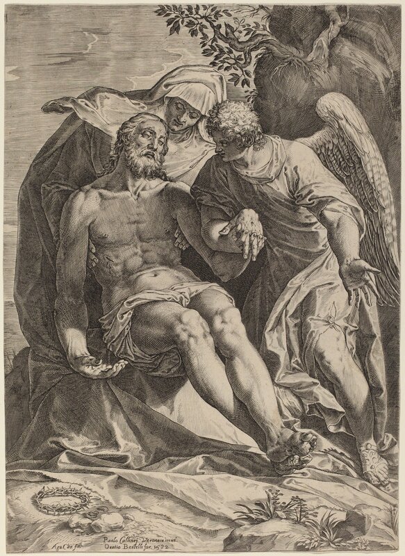 Agostino Carracci, ‘Pietà’, 1582, Print, Engraving, National Gallery of Art, Washington, D.C.