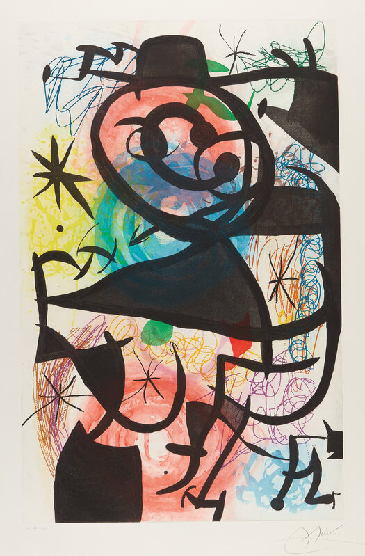 Joan Miró, ‘Le Pitre rose (The Pink Clown)’, 1974, Print, Etching with aquatint in colors, on wove paper watermark Maeght, with full margins., Phillips