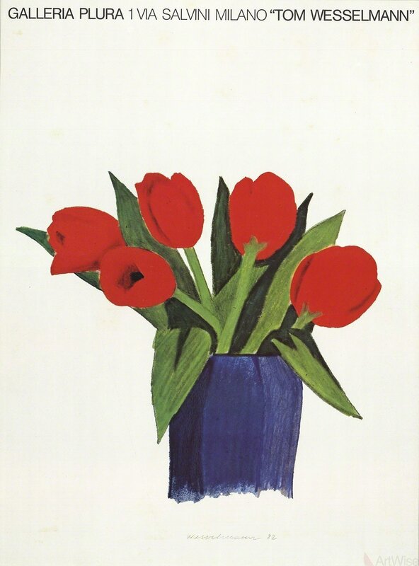 Tom Wesselmann, ‘Tulips in a Vase’, 1985, Ephemera or Merchandise, Offset Lithograph, ArtWise