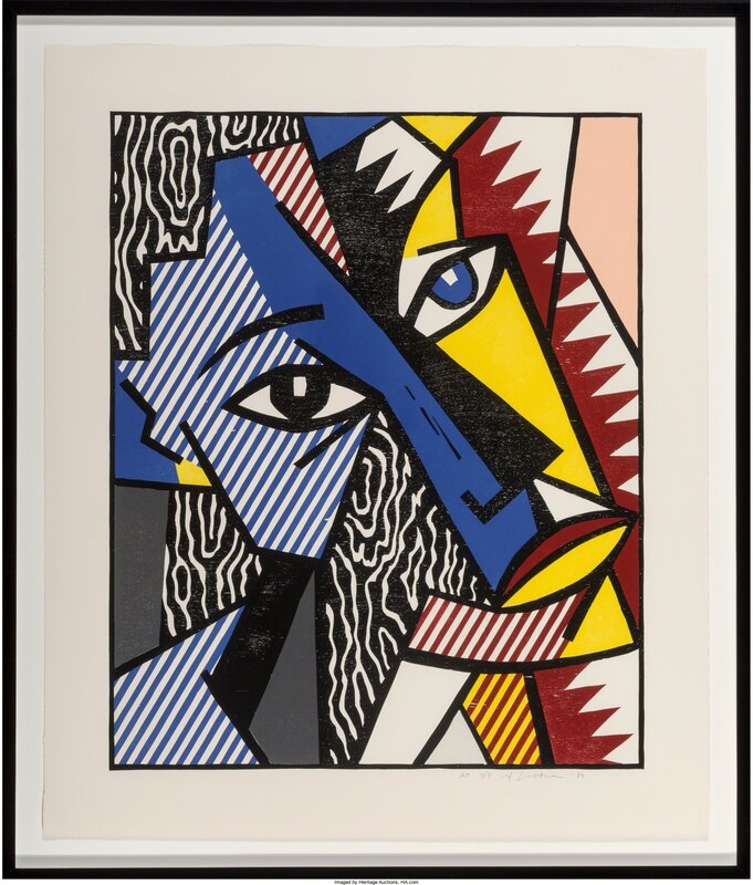 Roy Lichtenstein, ‘Head, from Expressionists Woodcuts’, 1980, Print, Woodcut in colors with embossing on Arches Cover paper, Heritage Auctions