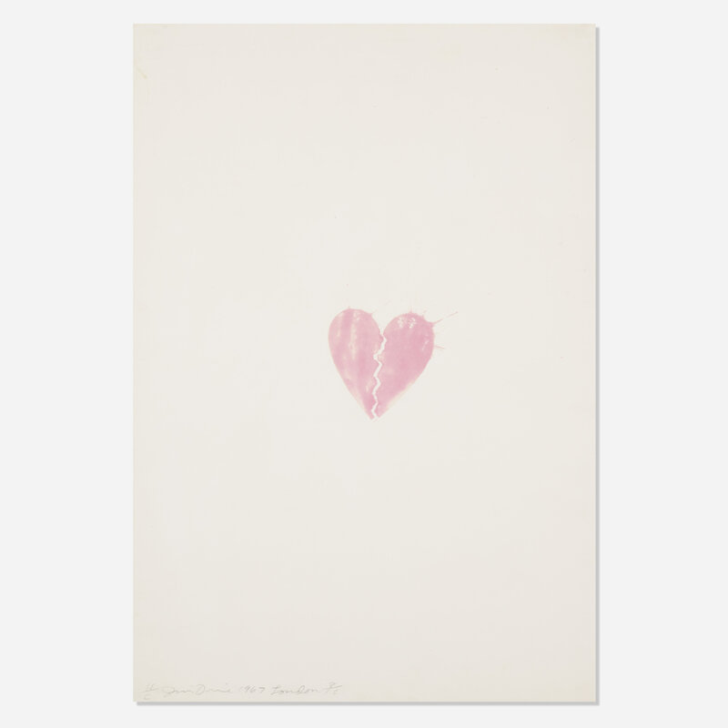 Jim Dine, ‘Broken Heart’, 1967, Print, Block print, Rago/Wright/LAMA/Toomey & Co.