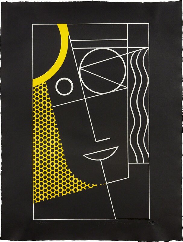 Roy Lichtenstein, ‘Modern Head #2, from Modern Head series’, 1970, Print, Lithograph and line-cut with embossing in colors, on handmade Waterleaf paper, with full margins., Phillips