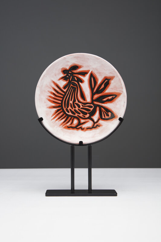 Jean Lurçat, ‘Plate - White - Combatant’, c. 1955, Design/Decorative Art, Glazed ceramic, Whitford Fine Art