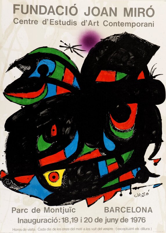 Joan Miró, ‘Fundació Joan Miró’, 1976, Print, Original lithograph poster on paper, Samhart Gallery