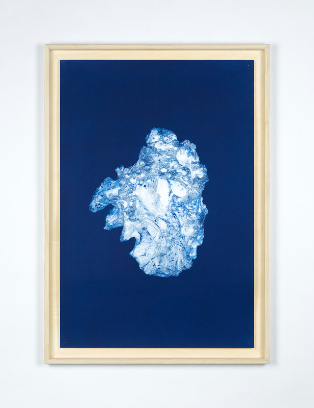Hugo Deverchère, ‘Cosmorama - Recording (Tachylite)’, 2017, Photography, Cyanotype print on Arches Platine paper, poplar plywood, Galerie Dumonteil