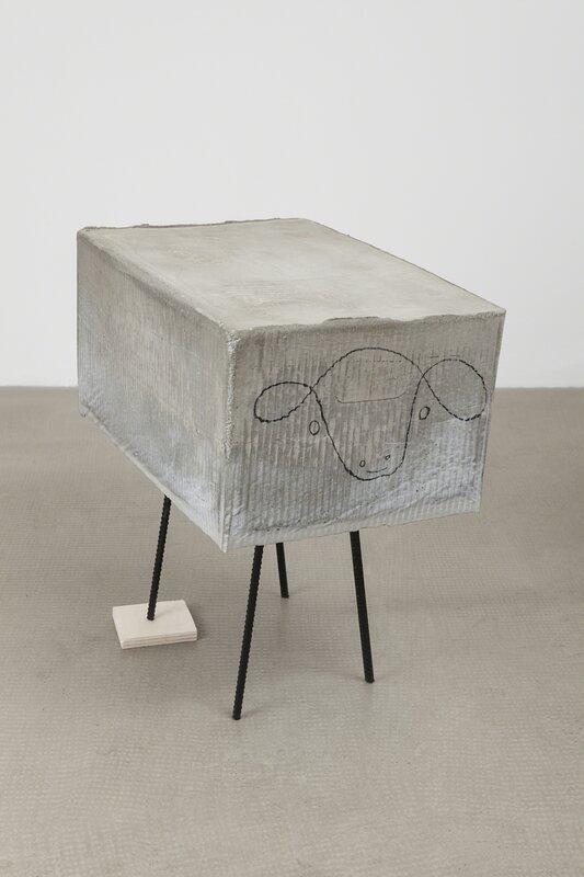 Judith Hopf, ‘Flock of Sheep’, 2014, Sculpture, Concrete, metal, styrofoam, coal, wood, kaufmann repetto