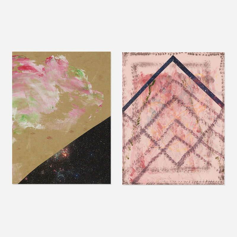 Sterling Ruby, ‘Spatial Vaulting Diptych’, 2008, Mixed Media, Acrylic, watercolor and collage on paper and cardboard, Rago/Wright/LAMA/Toomey & Co.