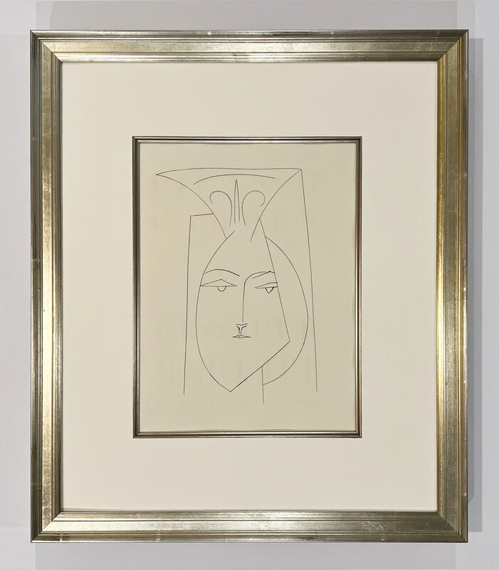 Pablo Picasso, ‘Head of a Woman with Mantilla (Plate I)’, 1949, Print, Original etching on Montval wove paper, Georgetown Frame Shoppe