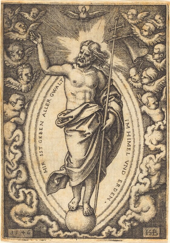 Sebald Beham, ‘Christ on the Globe’, 1546, Print, Engraving, National Gallery of Art, Washington, D.C.