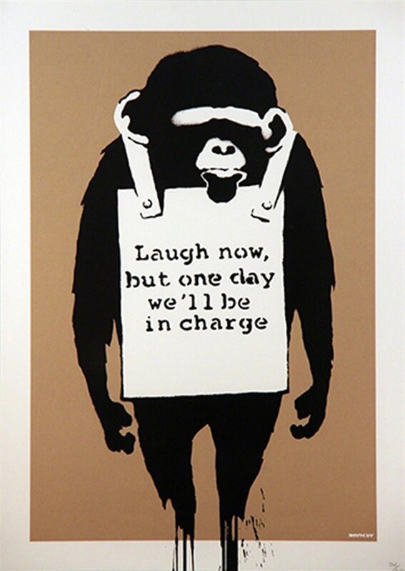 Banksy, ‘Laugh Now - Unsigned ’, 2004, Print, Screen print on paper, Hang-Up Gallery
