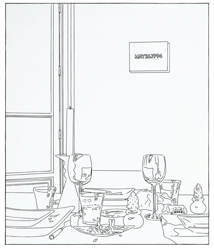 Louise Lawler, ‘Still Life (Candle) (traced)’, Other, Match print on vinyl adhesive and vector-based illustrator, Sotheby's
