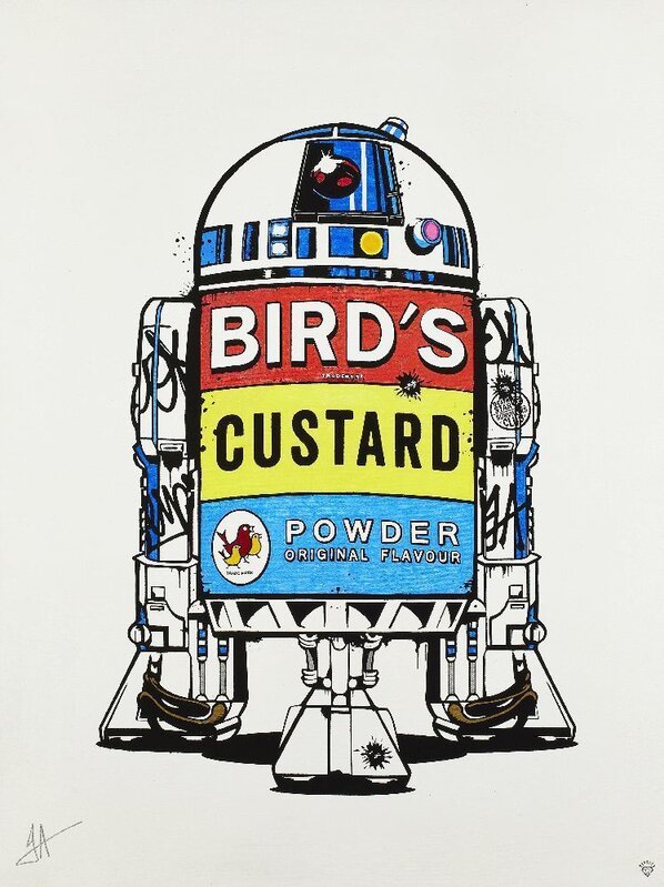 JJ Adams, ‘R2D2 (OXO and Birds Custard)’, Painting, Oil on canvas, Roseberys