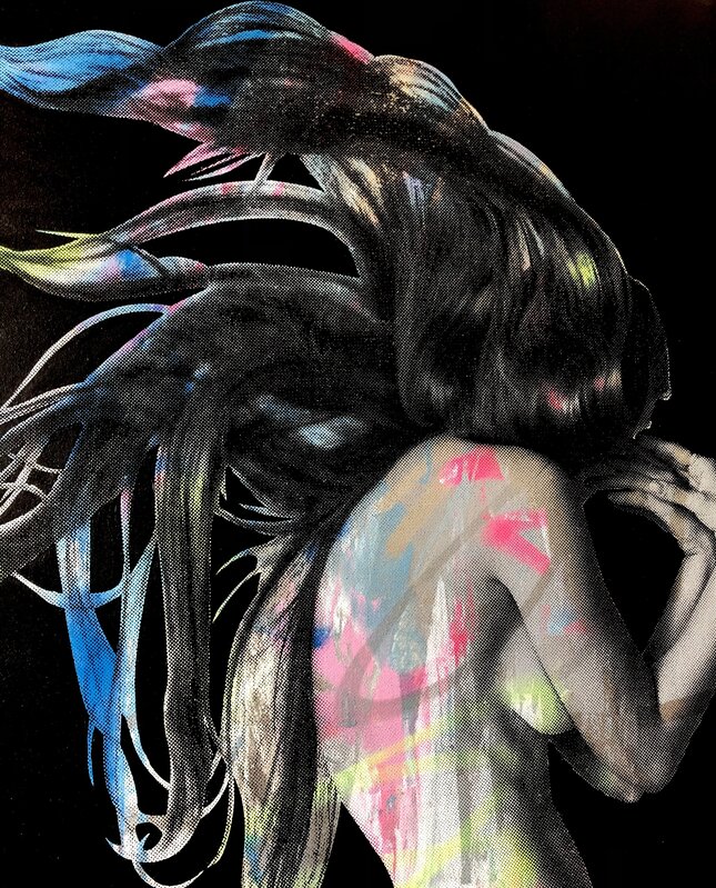 Ben Allen, ‘Nude Graffiti - Eclipse No.1 ’, 2019, Mixed Media, Spray paint, acrylic and screen print on canvas, Belgravia Gallery