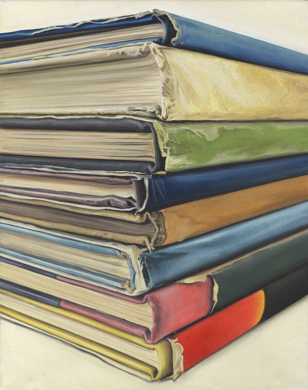 Ian Robinson, ‘Reverspective Book Stack’, 2018, Painting, Oil on linen, Joanna Bryant & Julian Page