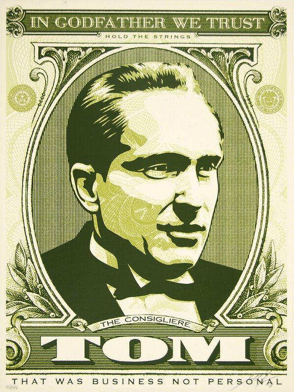 Shepard Fairey, ‘Tom (God Father Matching Numbers Set)’, 2006, Print, Screenprint on paper, Heather James Fine Art Gallery Auction