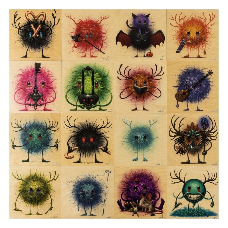 Jeff Soto, ‘Seeker Friends (sixteen works)’, 2012, Print, The set of sixteen UV prints in colours, Forum Auctions