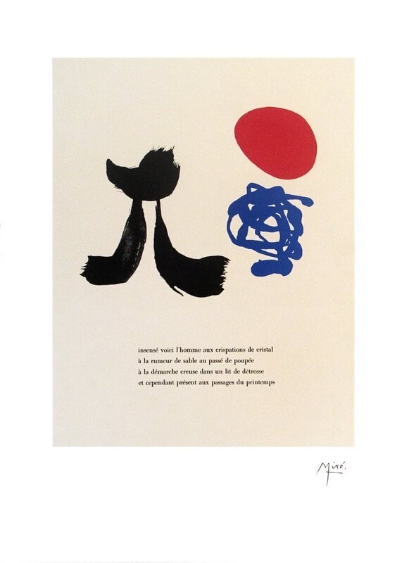 Joan Miró, ‘Illustrated Poems-"Parler Seul" VIII’, 2004, Print, Lithograph, ArtWise