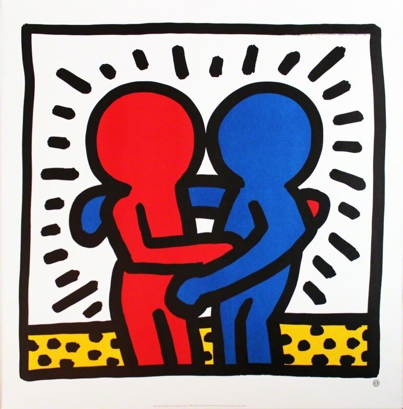 Keith Haring, ‘Best Buddies’, ca. 1993, Reproduction, Offset Lithograph, EHC Fine Art Gallery Auction