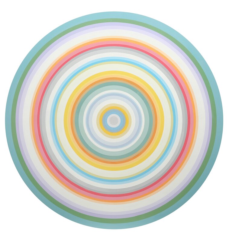 Sarah Gee Miller, ‘Graupel’, 2019, Painting, Acrylic on round panel, Long View Gallery