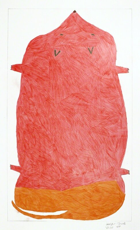 Saimaiyu Akesuk, ‘Lemming`s Buttocks Are Dirty’, 2013, Drawing, Collage or other Work on Paper, Coloured pencil, Feheley Fine Arts
