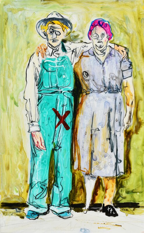 Farley Aguilar, ‘Man and Woman’, 2016, Painting, Ink on mylar, Spinello Projects