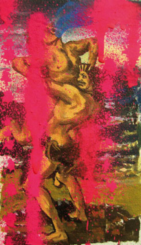 Martin Galle, ‘Hercules And Antaeus’, 2008, Painting, Oil, varnish on on canvas, Aki Gallery