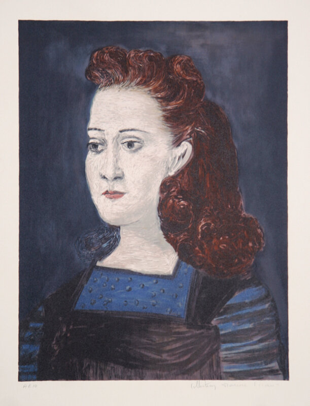 Pablo Picasso, ‘Femme a la Collerette Bleue, 1941’, 1979-1982, Print, Lithograph on Arches Paper, RoGallery