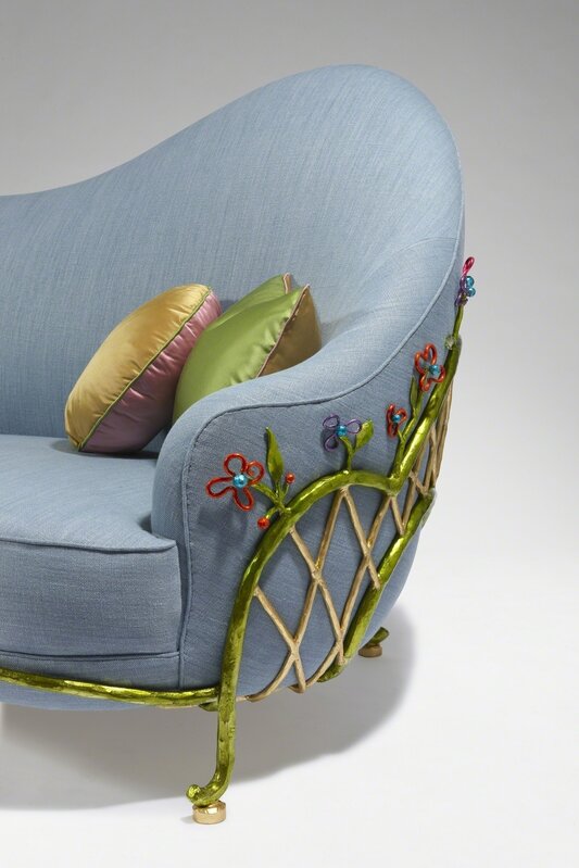 Mattia Bonetti, ‘Garden Loveseat’, 2011, Design/Decorative Art, Gilded wrought-iron with upholstery, Kasmin
