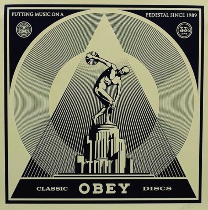 Shepard Fairey, ‘Classic Discs’, 2014, Print, One color silkscreen with varnish, Vertu Fine Art