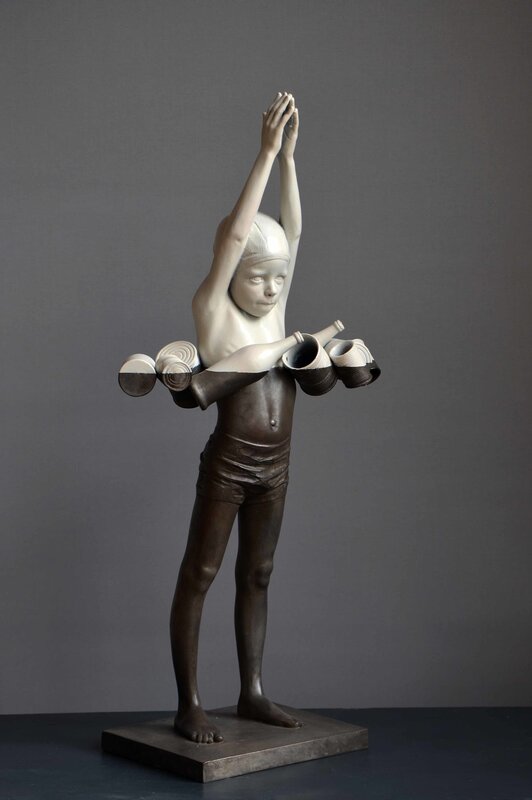 Willy Verginer, ‘The Boy and The Sea’, 2020, Sculpture, Bronze, Galerie LeRoyer