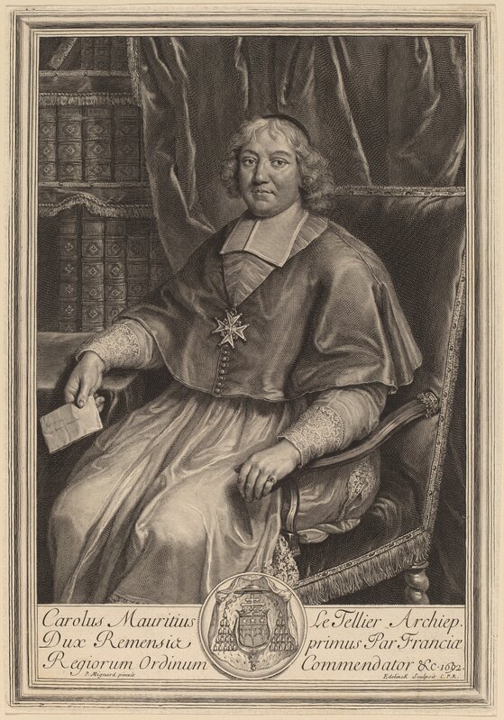 Gerard Edelinck after Pierre Mignard I, ‘Charles-Maurice Le Tellier’, Print, Engraving, National Gallery of Art, Washington, D.C.