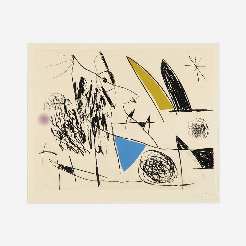 Joan Miró, ‘Plate VII from Série Mallorca’, 1973, Print, Etching and aquatint in colors, Rago/Wright/LAMA/Toomey & Co.