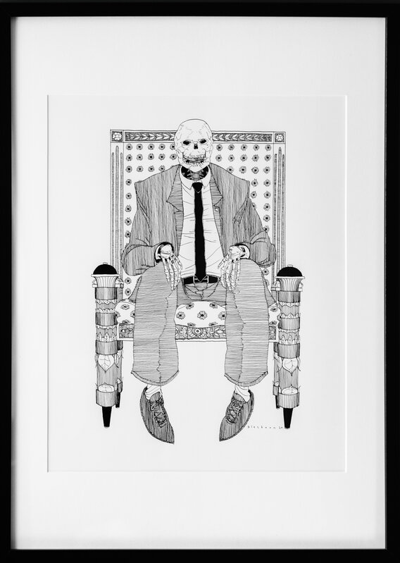 Kate Glasheen, ‘Dead King 32 [21st Century American President]’, 2020, Drawing, Collage or other Work on Paper, Pen and ink on archival paper, Paradigm Gallery + Studio