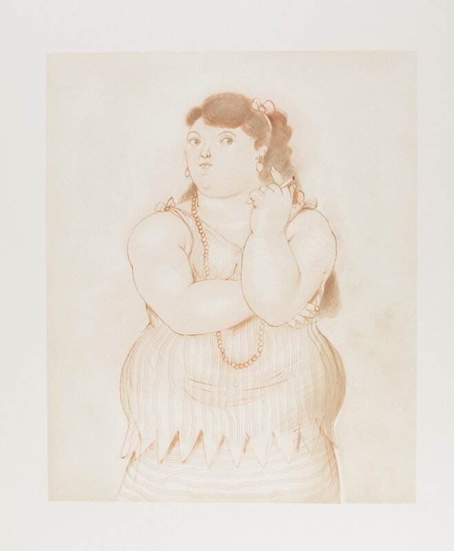Fernando Botero, ‘Mujer Fumando’, 1965, Print, Lithograph printed in colours, Forum Auctions