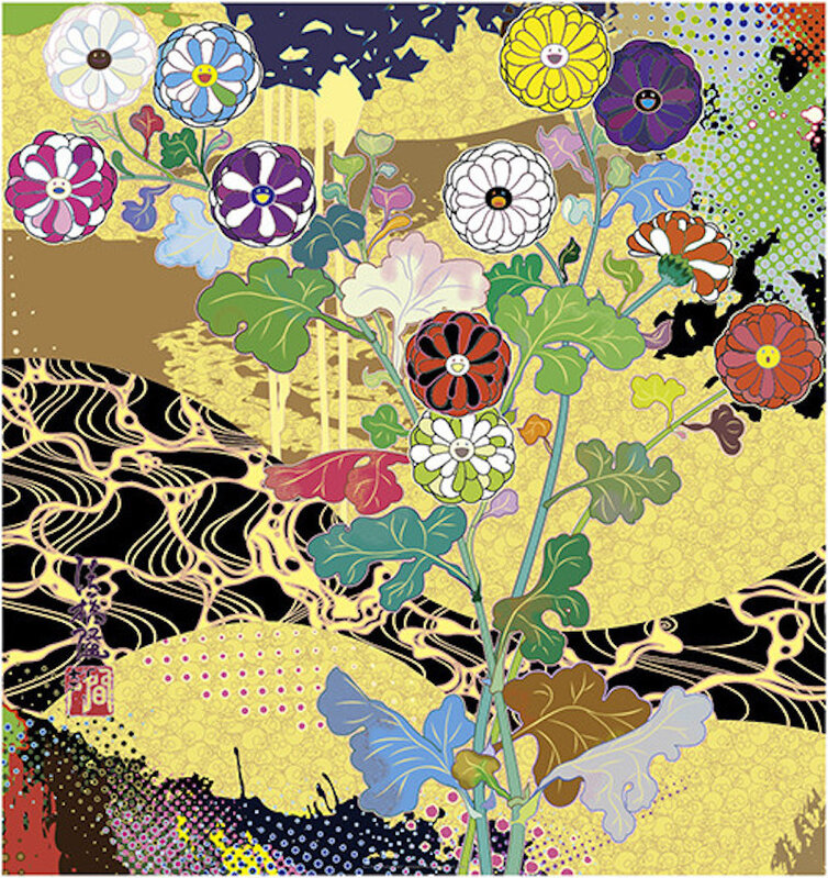 Takashi Murakami, ‘Korin: The Time of Celebration’, 2016, Print, Offset lithograph in colors, with cold stamp and spot varnishing on wove paper, Upsilon Gallery