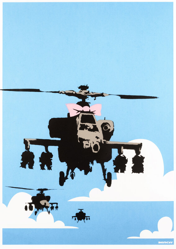 Banksy, ‘Happy Choppers’, 2003, Print, Screen print in colours on wove paper, Tate Ward Auctions