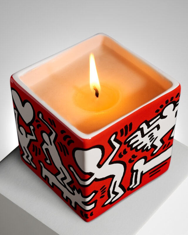 Keith Haring, ‘White on Red’, ca. 2015, Design/Decorative Art, Perfumed candle, Samhart Gallery
