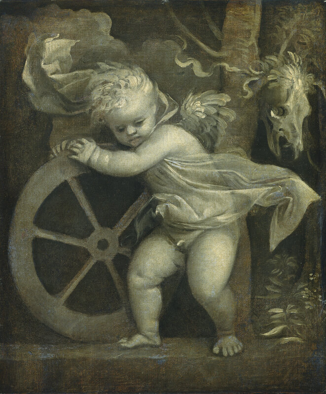 Titian, ‘Cupid with the Wheel of Fortune’, ca. 1520, Painting, Oil on canvas, National Gallery of Art, Washington, D.C.
