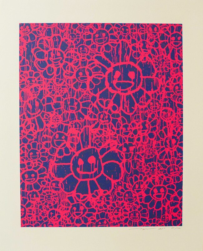 Takashi Murakami, ‘Madsaki Flowers (A Pink)’, 2017, Print, Silkscreen on thick paper, Lougher Contemporary
