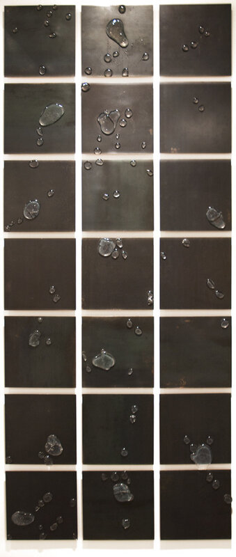 Costas Varotsos, ‘Drops’, 1992, Sculpture, Iron and glass panels, C. Grimaldis Gallery