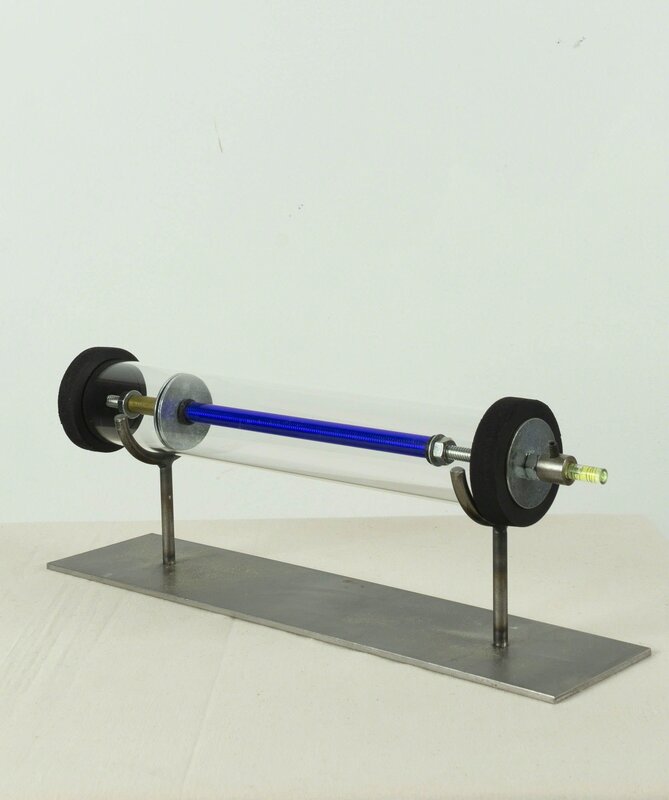Andrew Topolski, ‘Polar Lock I’, Sculpture, Glass, steel and schematic, Capsule Gallery Auction