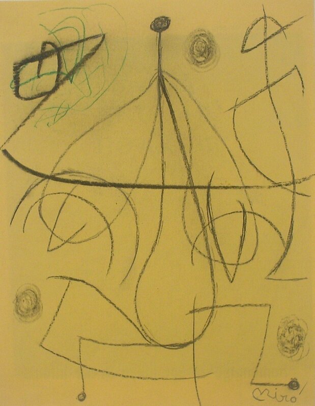 Joan Miró, ‘Femme, Oiseaux’, 1977, Drawing, Collage or other Work on Paper, Mixed media on paper, Nicholas Gallery