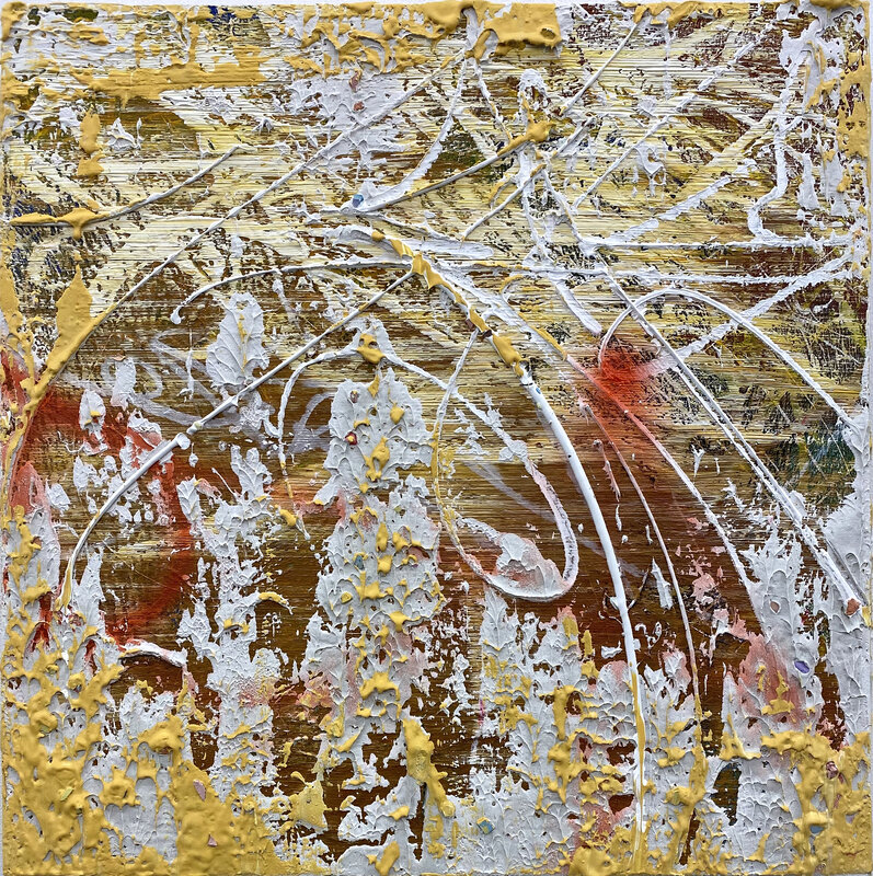 José Parlá, ‘Autumn Light’, 2020, Painting, Acrylic, enamel and plaster on wood, Artists For a New Georgia Benefit Auction