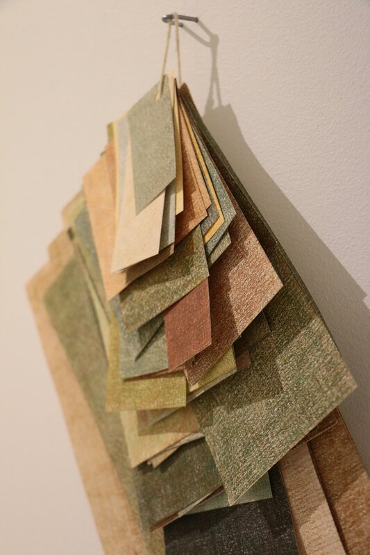 Gabriela Albergaria, ‘Tree leaves color catalogue, collected from Brooklyn Botanic Garden in September 2010 and preserved until January 2014’, 2010, Textile Arts, Color pencil on paper (Stonehenge), Sapar Contemporary