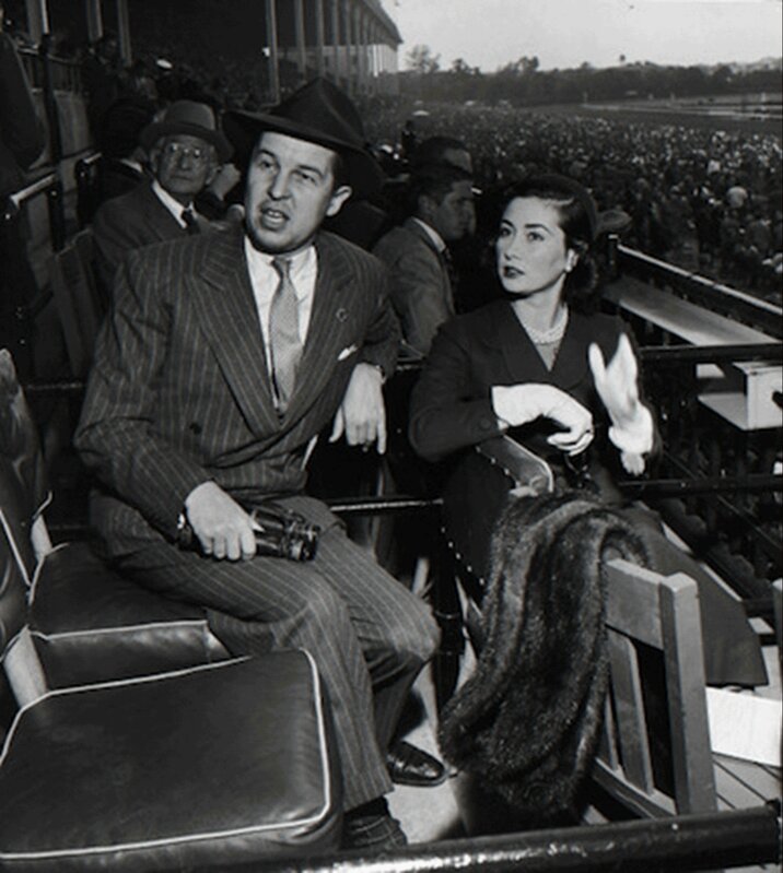 Slim Aarons, ‘Alfred G. Vanderbilt Jr and his wife Jean Murray Vanderbilt at Belmont Park, New York’, 1952, Photography, Staley-Wise Gallery