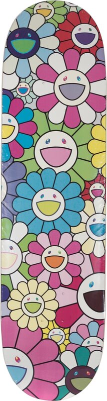 Takashi Murakami, ‘Flowers, pentaptych (set of 5)’, 2019, Ephemera or Merchandise, Offset lithographs in colors on skate decks, Heritage Auctions
