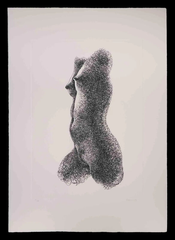 Giacomo Porzano, ‘Nude Profile’, 1972, Print, Etching on paper., Wallector